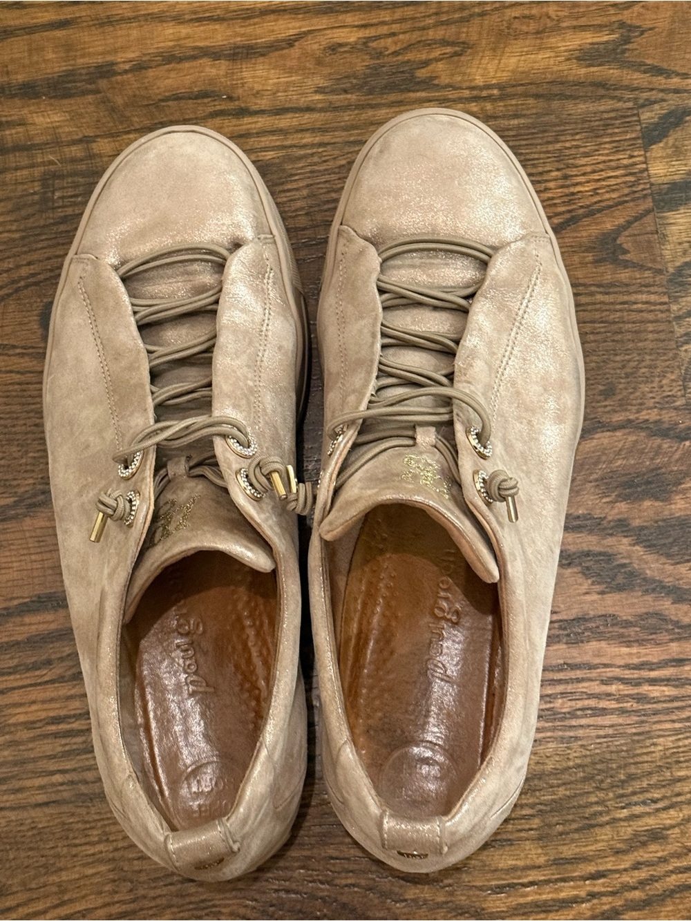 Paul Green Women's Platform Sneakers in Taupe Beige - Picture 5 of 7